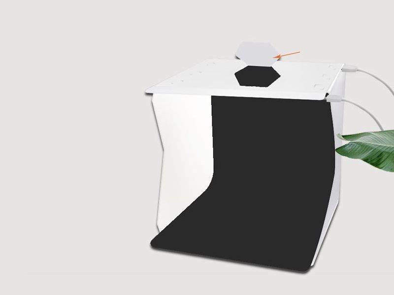Tienda de campaña plegable de PVC con luz LED para estudio de fotografía, 30 cm, tamaño mediano