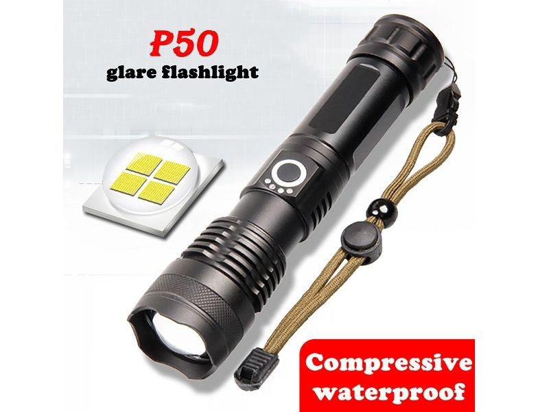 Linterna LED recargable de alta potencia con batería 26650