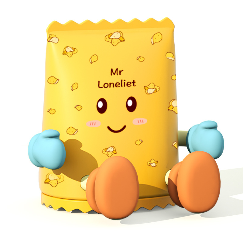 Lámpara de noche pequeña con forma de papas fritas, sensor de protección ocular para dormitorio, decoración del hogar