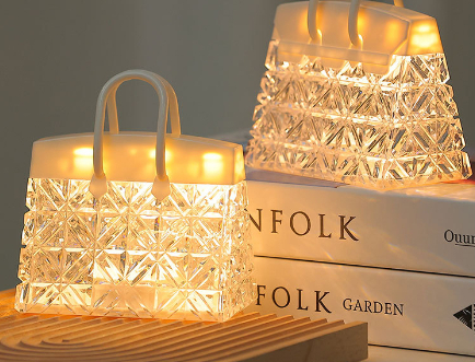 Lámpara de noche pequeña creativa de luz cálida acrílica para decoración del hogar