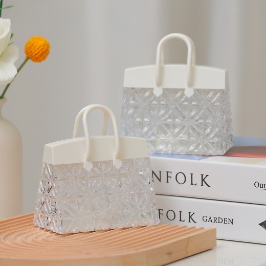 Lámpara de noche pequeña creativa de luz cálida acrílica para decoración del hogar