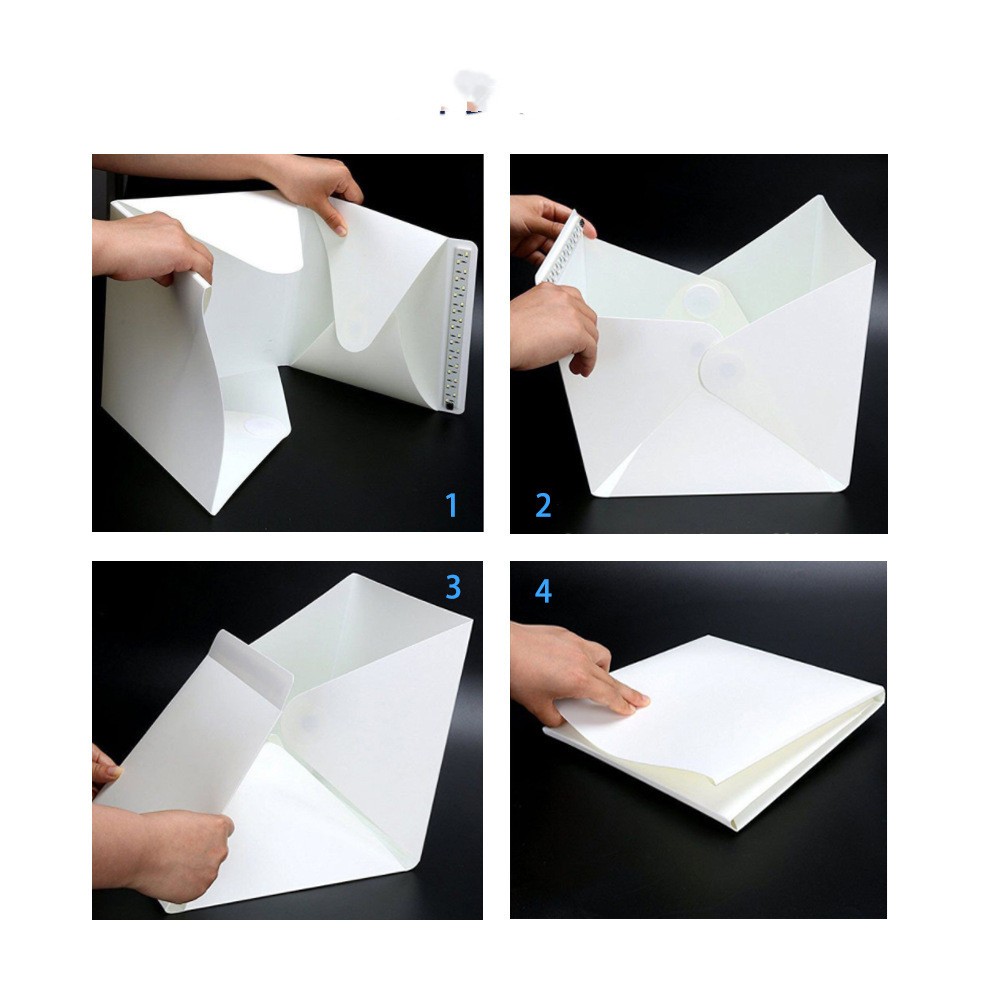 Caja de luz LED plegable portátil para estudio fotográfico de 40 cm, mini mesa para fotografía de bodegones