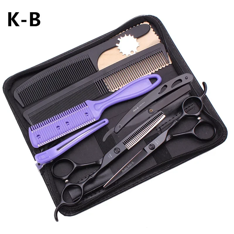 Set de peluquería para cortar flequillo y adelgazar, herramienta de corte de pelo con raspador