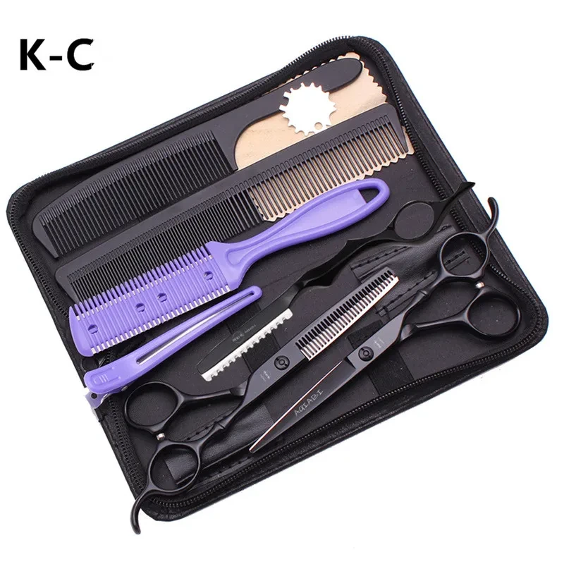 Set de peluquería para cortar flequillo y adelgazar, herramienta de corte de pelo con raspador