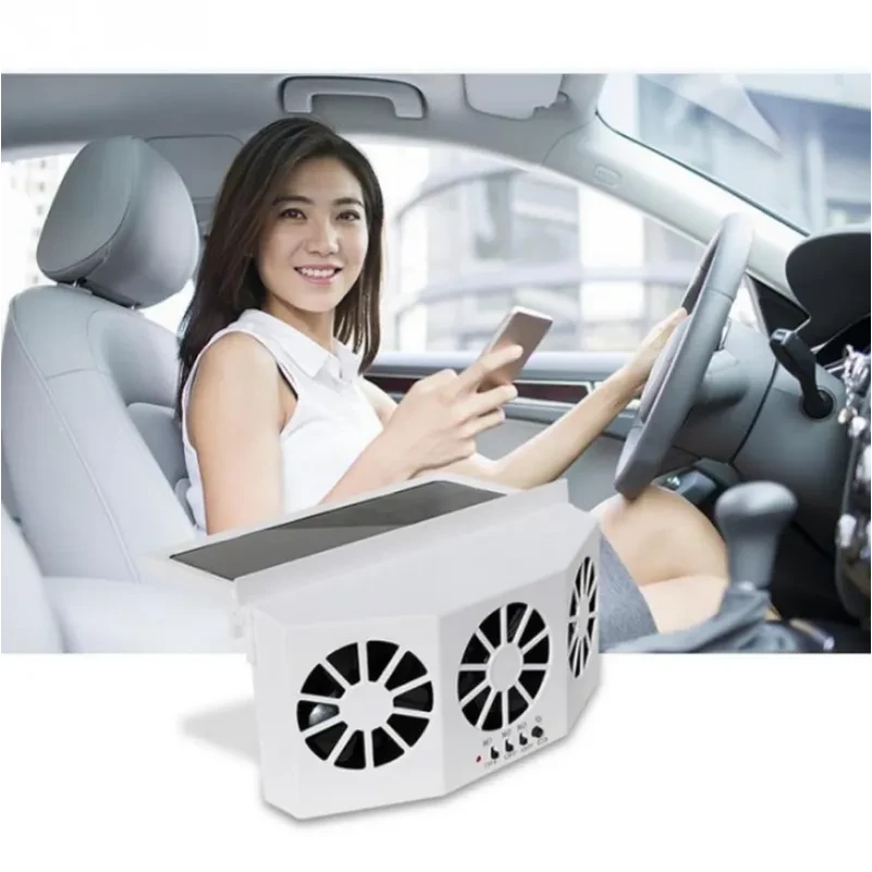 3 ventiladores de coche más frescos con energía solar, ventilación de aire, escape portátil y seguro.