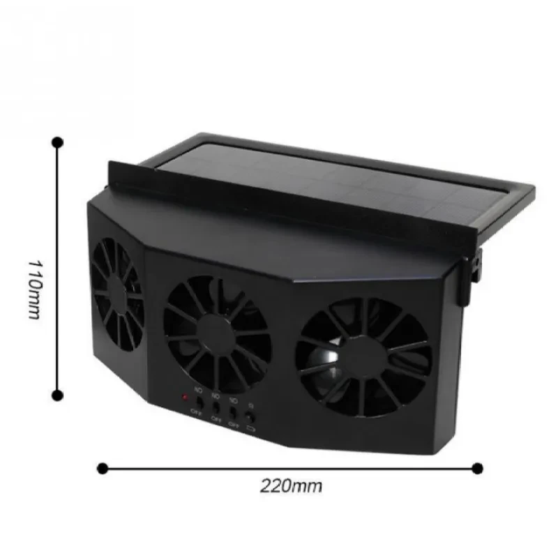 3 ventiladores de coche más frescos con energía solar, ventilación de aire, escape portátil y seguro.