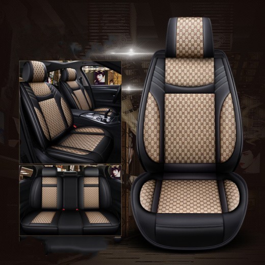 Funda de lino para asiento de coche, universal para cuatro estaciones
