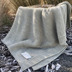 Premium Merino Purl Pattern Blanket 🌟