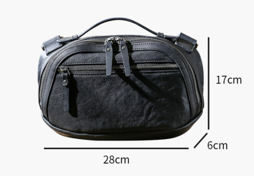 Bolso bandolera de cuero estilo retro informal para hombre