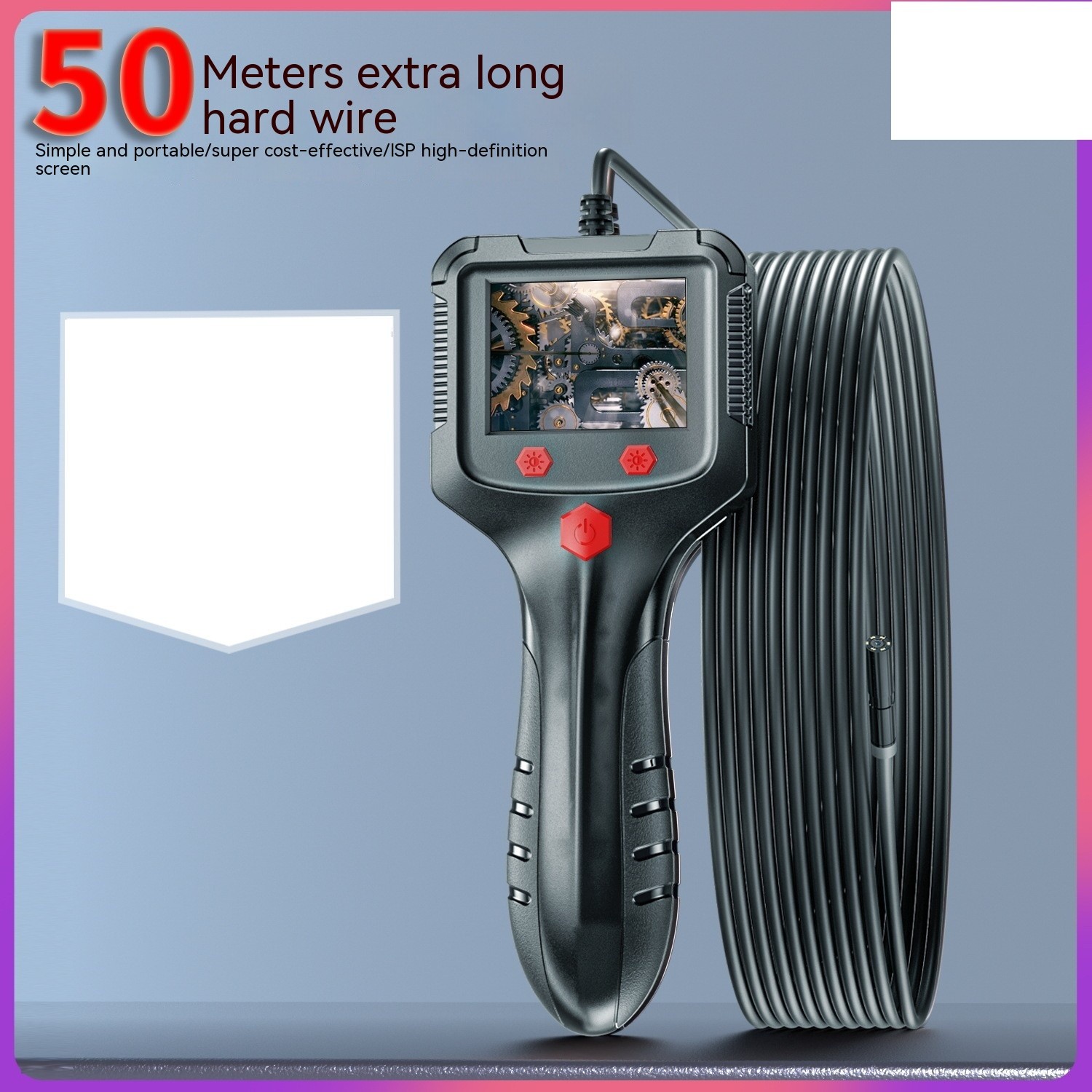 Instrumento de prueba automotriz portátil de alta definición con lente de 55 mm y pantalla