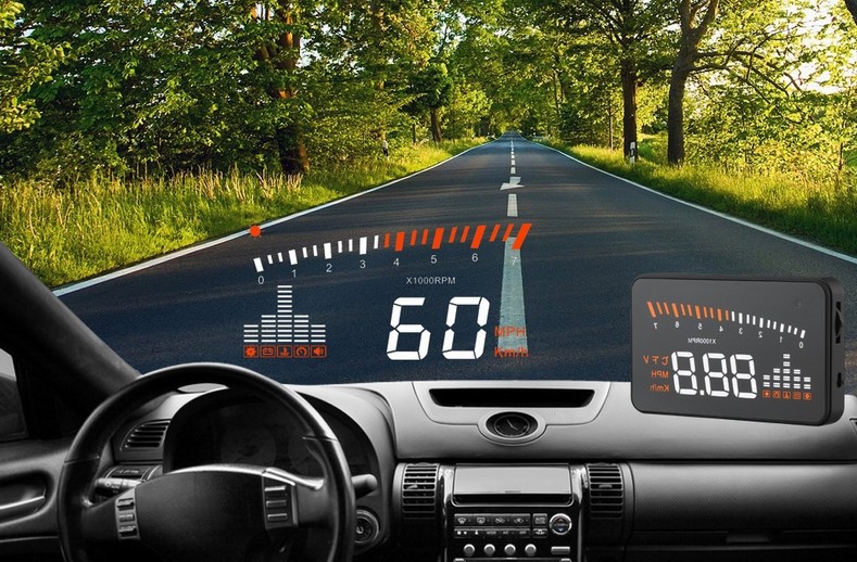 Proyector digital universal de alta definición y velocidad para vehículos con pantalla de visualización frontal