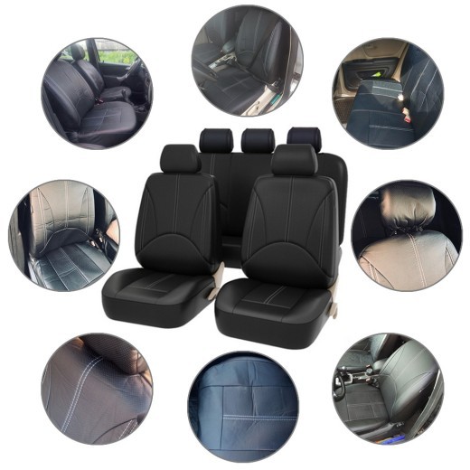 Funda de asiento de coche de piel sintética para todas las estaciones