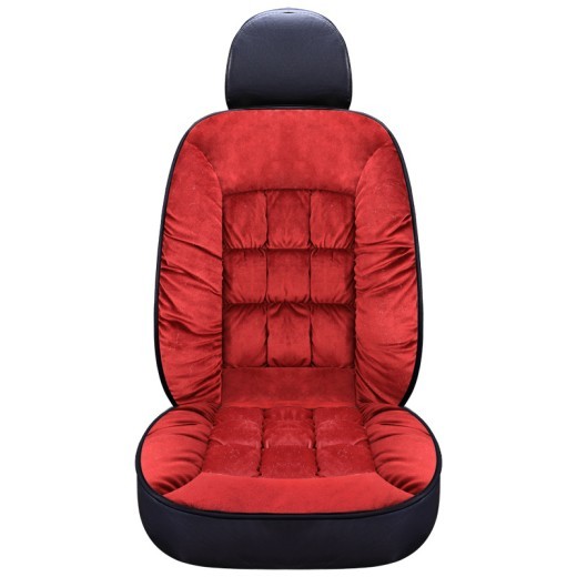 Cojín para asiento de coche, otoño e invierno, nuevo, grueso, corto, de felpa, para un solo asiento, cálido