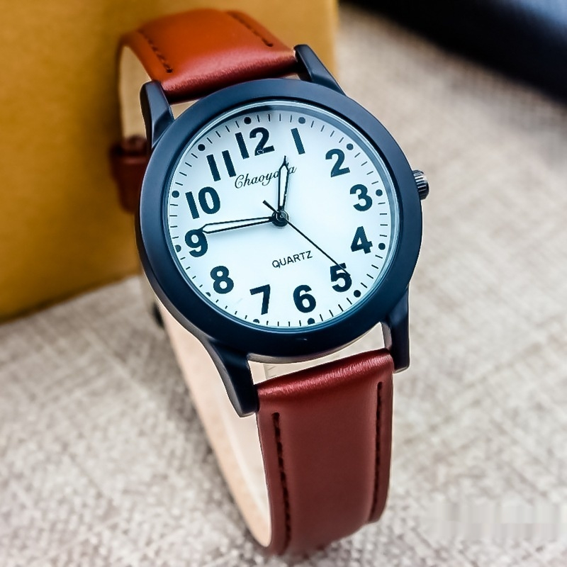 Reloj de moda sencillo con cinturón impermeable