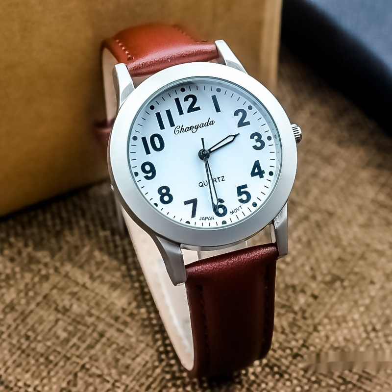 Reloj de moda sencillo con cinturón impermeable