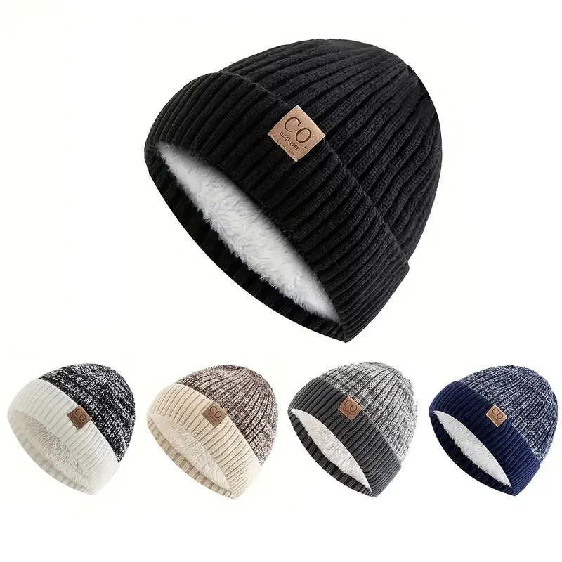 Gorro de punto cálido y acogedor para hombre