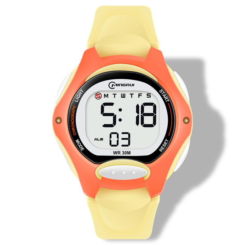Reloj electrónico deportivo para niñas, resistente al agua, luminoso, despertador, para exámenes