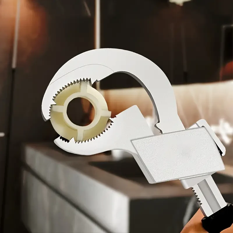 1 juego de llave inglesa ajustable universal de doble extremo, de aleación de aluminio, llave de boca, herramienta de reparación de grifos y fregaderos de fontanería de baño.