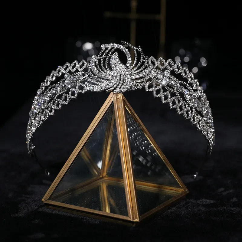 Corona de diamantes de imitación, ropa de lujo, tocado de novia, diadema barroca, accesorios para el cabello