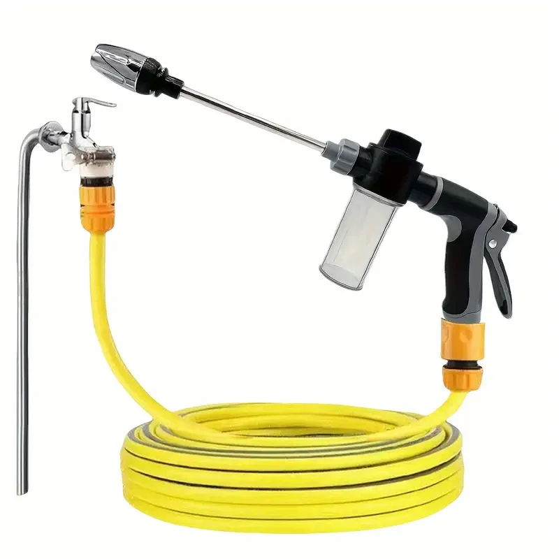 Pistola de agua portátil de alta presión - Manguera rociadora para jardín, lavacoches y boquilla de espuma