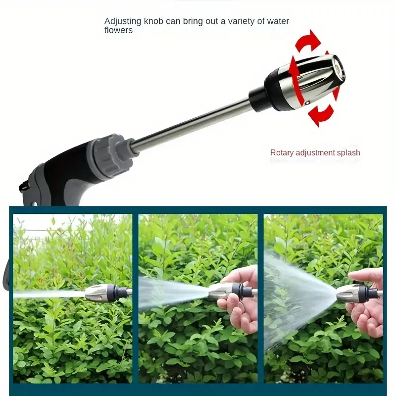 Pistola de agua portátil de alta presión - Manguera rociadora para jardín, lavacoches y boquilla de espuma