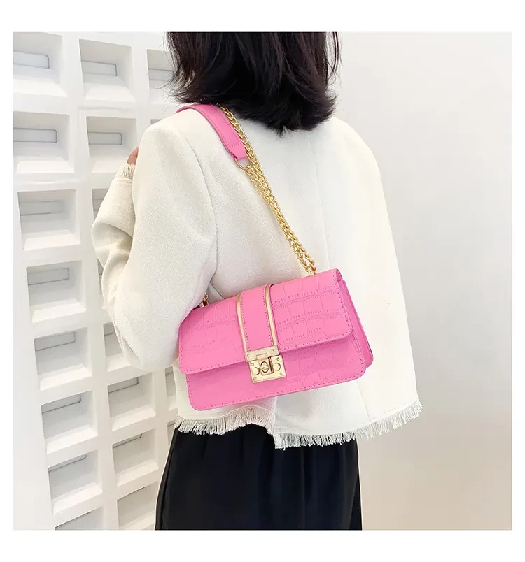 Nuevo bolso de hombro informal de moda coreana con cadena de verano