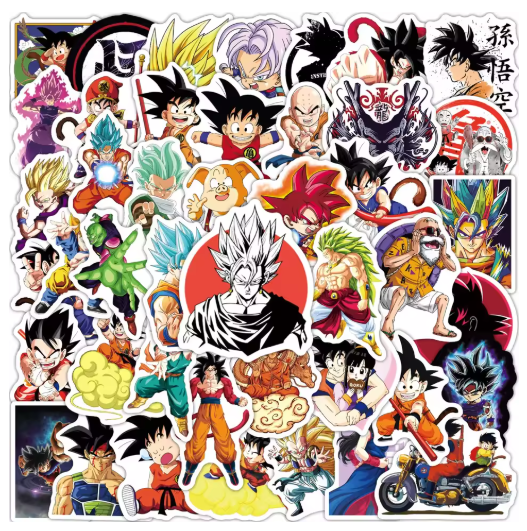 50/100/200 pegatinas de Dragon Ball para niños, grafiti, monopatín, portátil, botella de agua, motocicleta, pegatinas de dibujos animados, juguetes