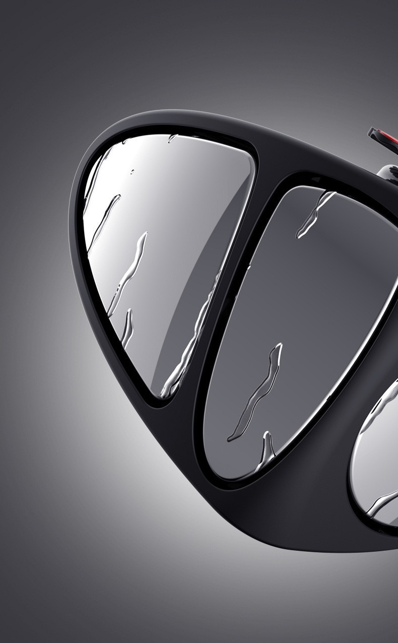Espejo retrovisor de rueda delantera del coche