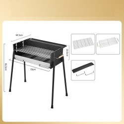 Parrilla para barbacoa, estufa para asar, barbacoa al aire libre, 3 temperaturas diferentes