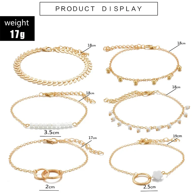 Pulsera con diseño de hojas y flechas con pequeñas flores y personalidad europea y americana