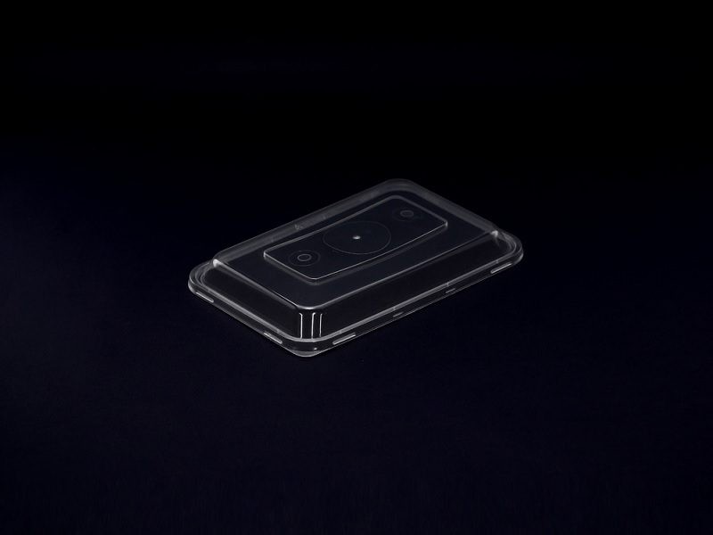 (100 piezas) Contenedores de comida rectangulares de 700 ml para llevar, base de plástico con tapas