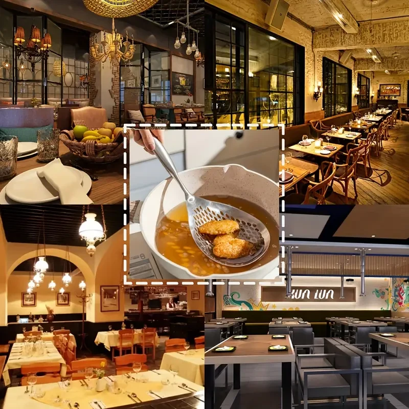 Colador grande de acero inoxidable - Colador de cocina duradero