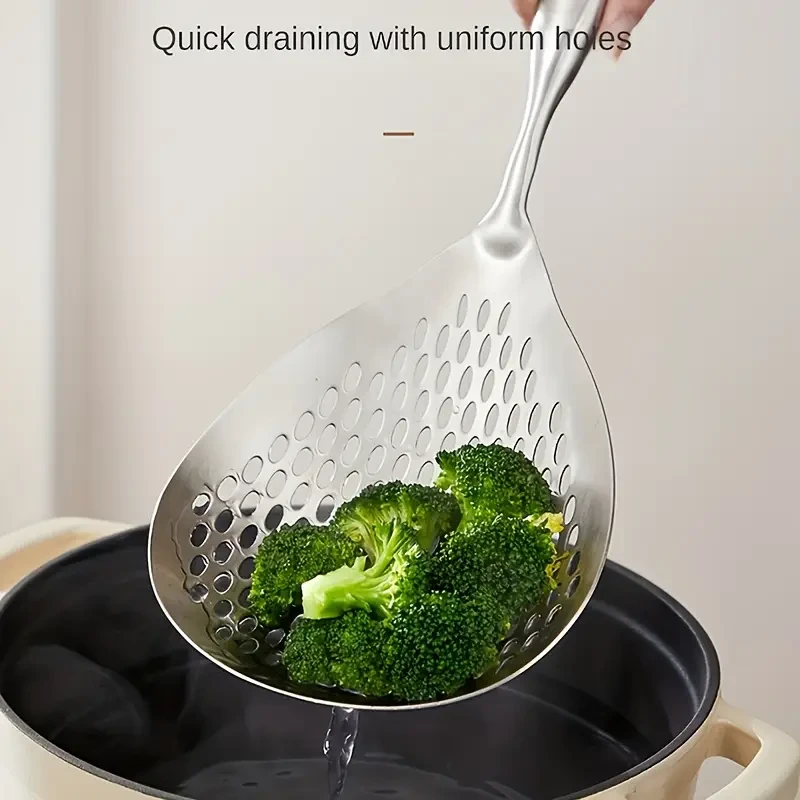 Colador grande de acero inoxidable - Colador de cocina duradero