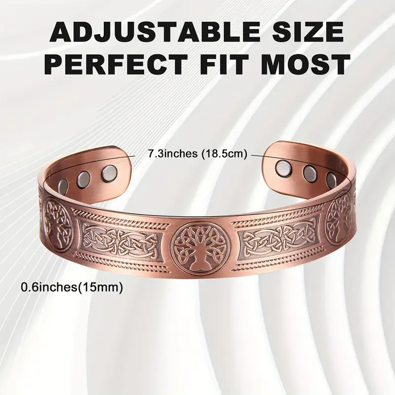 Brazalete magnético de cobre macizo