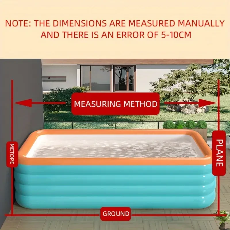 Piscina inflable extragrande de PVC de 3 capas de grosor para adultos
