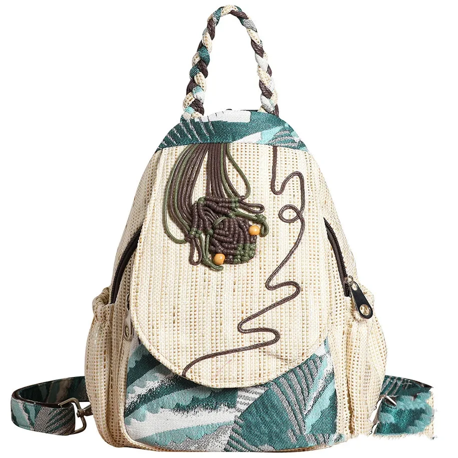 Mochila étnica de doble capa