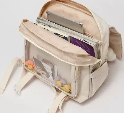 Mochila transparente original para estudiantes de minorías femeninas
