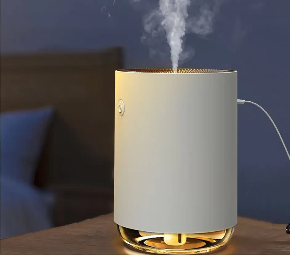 Humidificador y difusor de luz nocturna para decoración del hogar