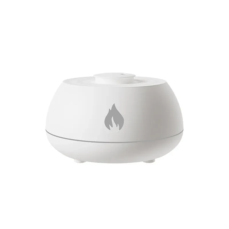 Humidificador de llama con aromaterapia, difusor de aceites esenciales con 7 colores de luz, 130 ml, USB