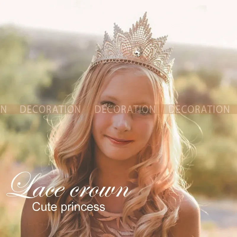 Nueva corona de cumpleaños para niños europeos y americanos, accesorios para el cabello para fiestas navideñas.