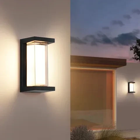Lámpara de pared para exterior Lámpara de pared para jardín impermeable