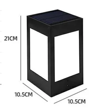 Lámpara de cabeza de columna de estilo europeo, lámpara de pared para patio de villa al aire libre, lámpara de pared solar
