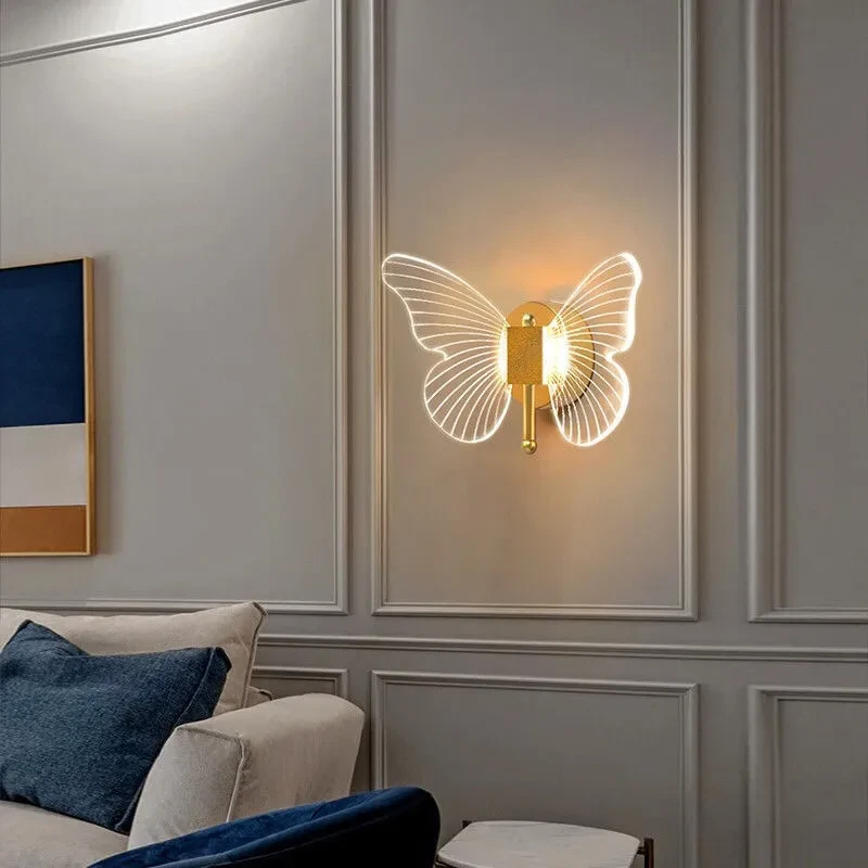 Lámpara de noche, comedor, sala de estar, lámpara de mesa con forma de mariposa