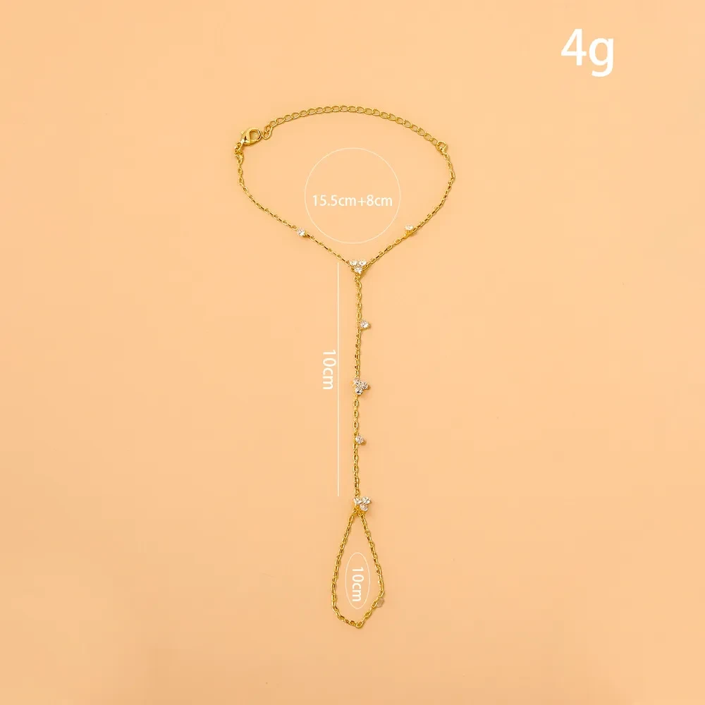 Pulsera tipo mitón con diamantes de imitación para mujer sencilla