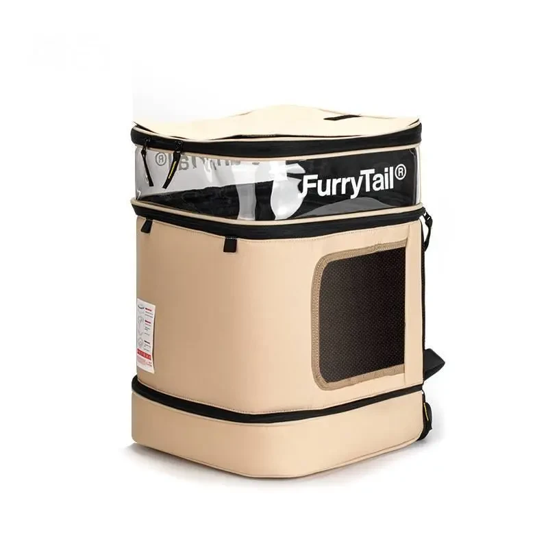 Mochila portátil de gran capacidad y transpirable para gatos