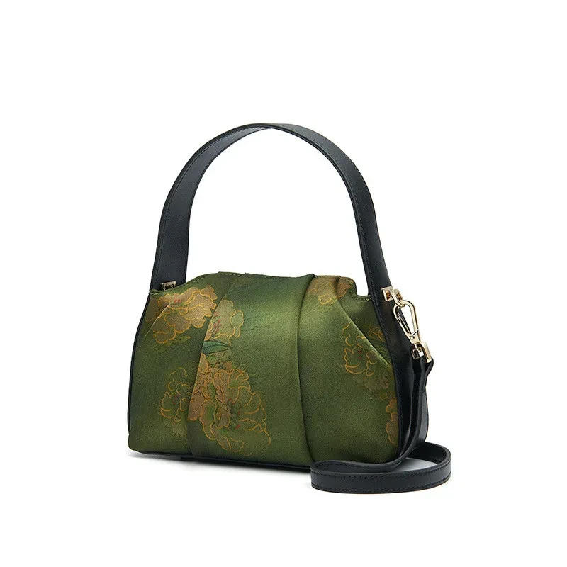Bolso bandolera de seda morera sencillo y moderno para mujer