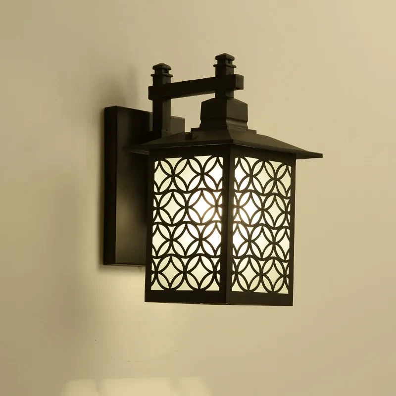 Lámpara de pared impermeable para exteriores clásica china