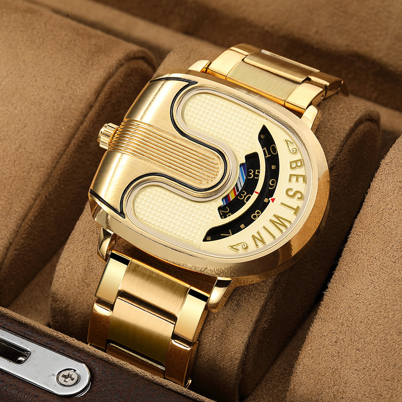 Reloj de moda en forma de U para hombre