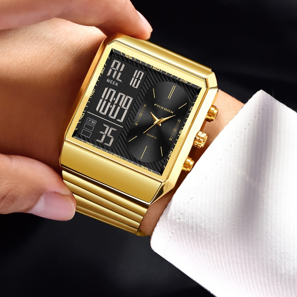 Reloj de cuarzo para hombre elegante y versátil. Bonito.