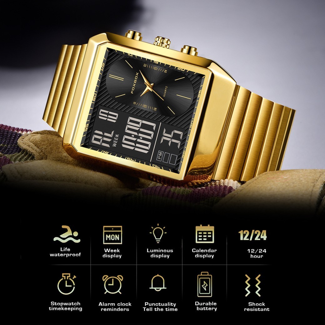 Reloj de cuarzo para hombre elegante y versátil. Bonito.